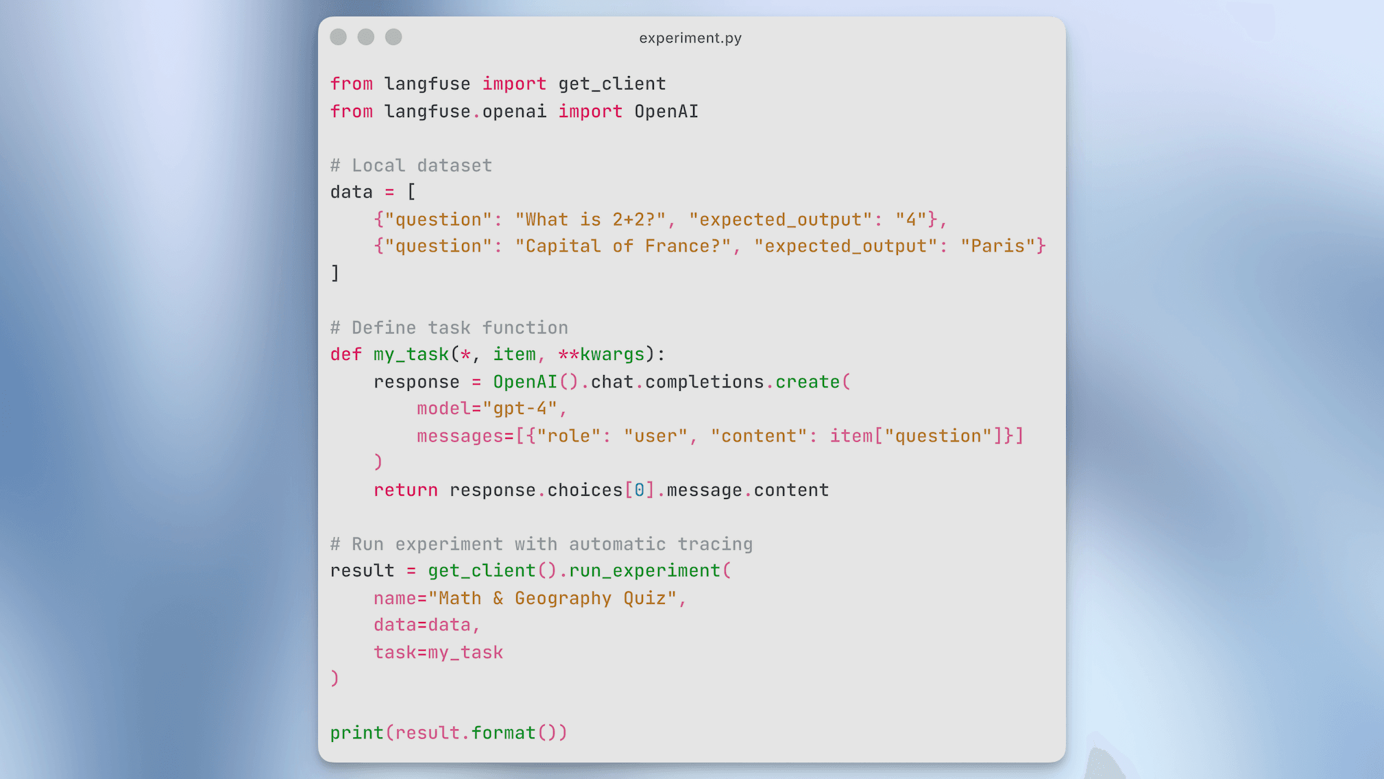 Experiment Runner SDK